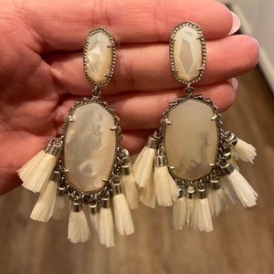 Mother of Pearl tassel earrings